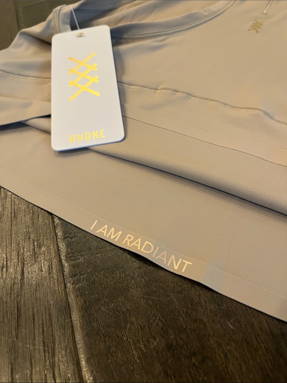 RHONE Serene Fitted Tank | Taupe | Size Large - Picture 7 of 8